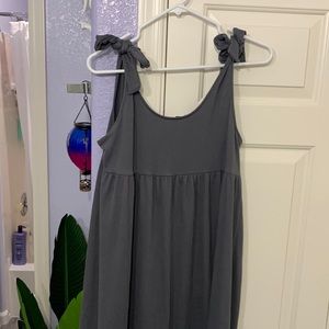 Gray bow tie dress